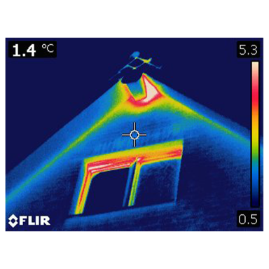 Thermografie Giebelwand